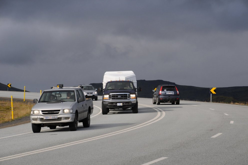 Umferðin dróst saman á Suðurlandi