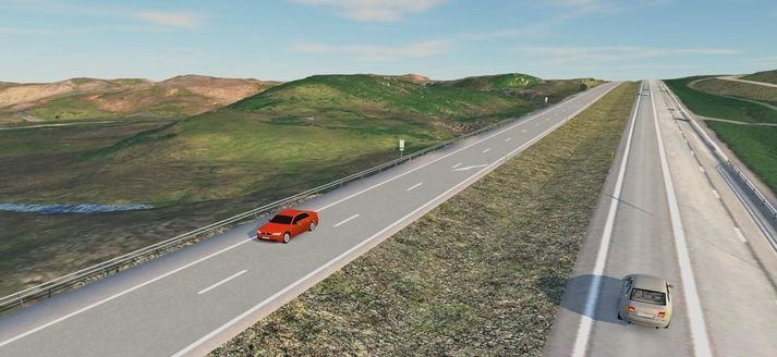 Skrifað undir verksamning um Lögbergsbrekku