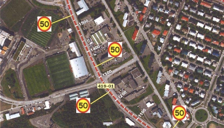 Samræmdur hámarkshraði á Bústaðavegi