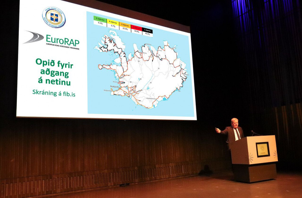 Hægt að skoða stjörnugjöf fyrir íslenska vegakerfið