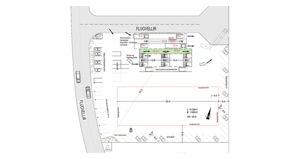 Brimborg sækir um heimild til að reisa háhraða rafhleðslustöð