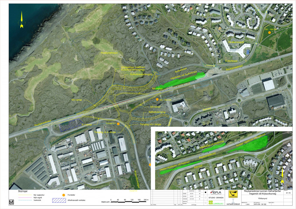 Framkvæmdir hefjast strax um gerð mislægra gatnamóta Reykjanesbrautar og Krýsuvíkurveg