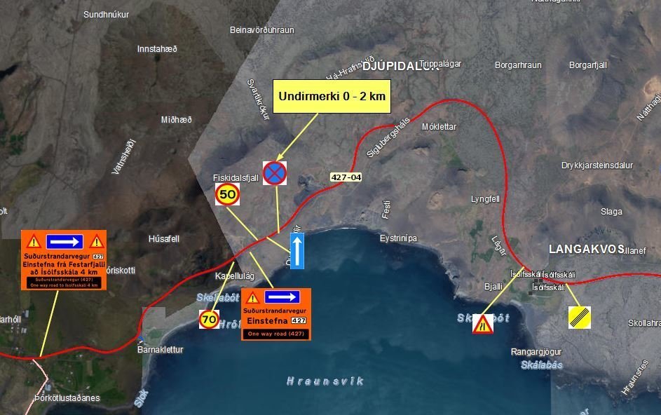 Suðurstrandarvegur opnaður með takmörkunum - löng bílaröð myndast