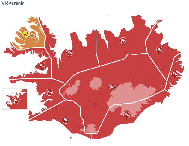 Mynd frá Veðurstofu Íslands