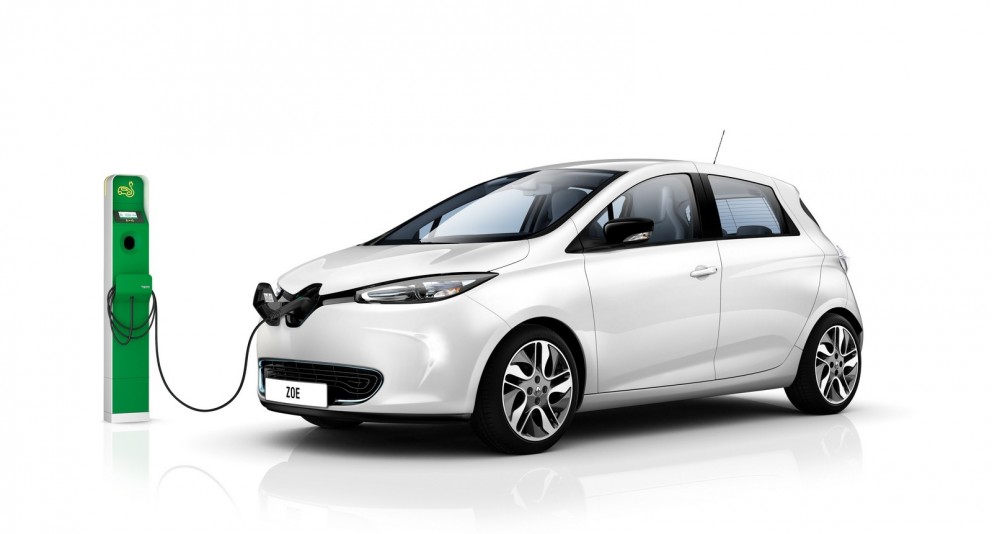 Renault Zoe rafbíll.