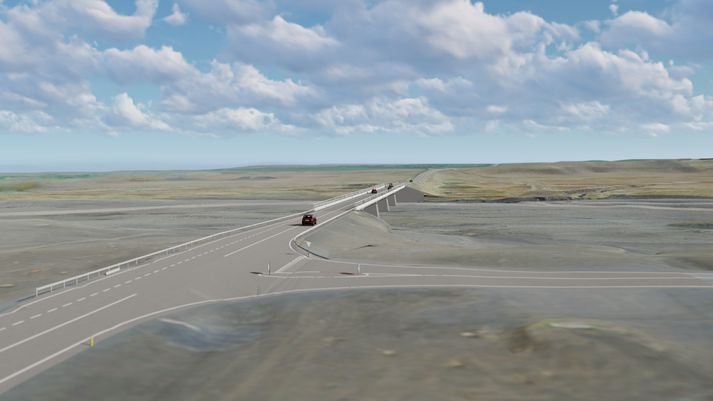 Ný brú yfir Jökulsá á Sólheimasandi verður tvíbreið og 163 metrar