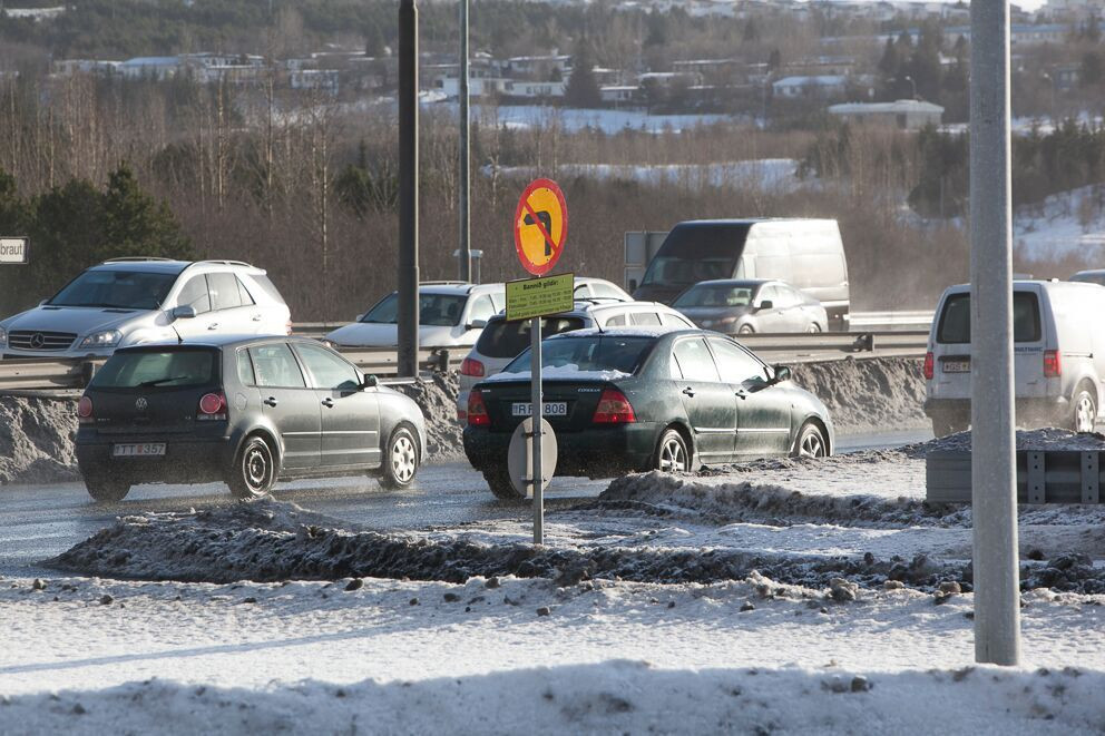 Umferðin á höfuðborgarsvæðinu jókst í febrúar