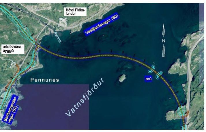 Meirihluti fremur hlynntur þverun Vatnsfjarðar